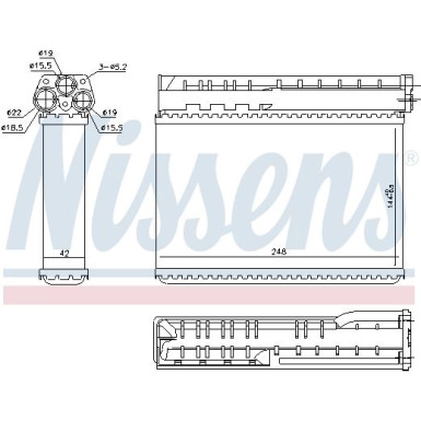 Nissens Wärmetauscher, Innenraumheizung 70512 Nissens Wärmetauscher, Innenraumheizung 70512