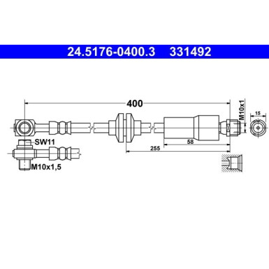 Bremsschlauch 24.5176-0400.3 Bremsschlauch 24.5176-0400.3