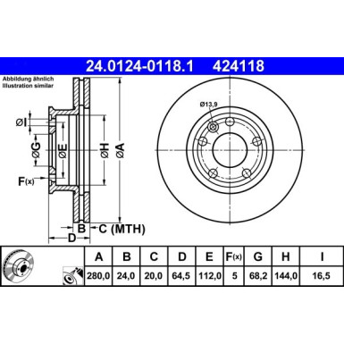 Bremsscheibe 24.0124-0118.1