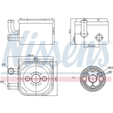 Ölkühler, Motoröl 90654 Ölkühler, Motoröl 90654