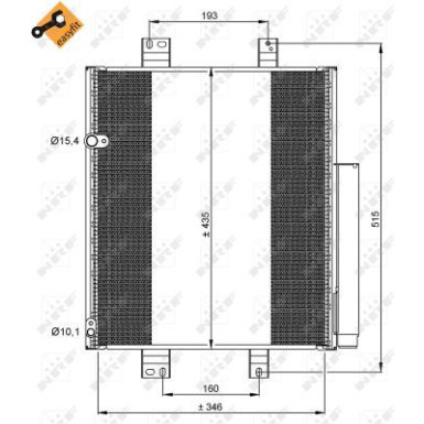NRF Kondensator, Klimaanlage EASY FIT 35853 NRF Kondensator, Klimaanlage EASY FIT 35853