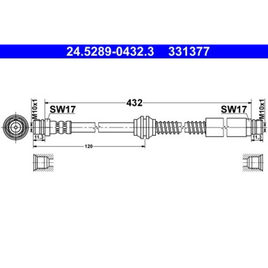ATE Bremsschlauch 24.5289-0432.3 ATE Bremsschlauch 24.5289-0432.3