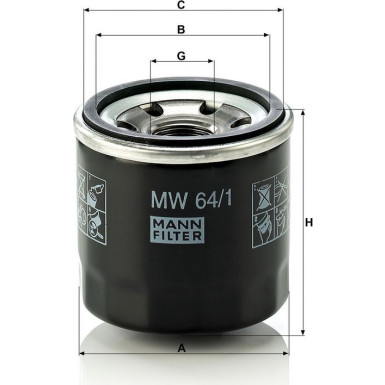 Mann-Filter Ölfilter MW 64/1 Mann-Filter Ölfilter MW 64/1