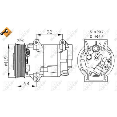 Kompressor, Klimaanlage 32424 Kompressor, Klimaanlage 32424