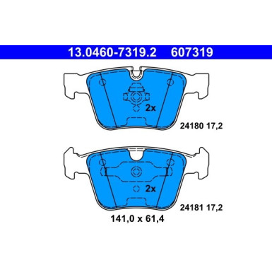 ATE Bremsbelagsatz, Scheibenbremse 13.0460-7319.2
