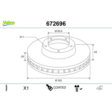 Bremsscheibe 672696 Bremsscheibe 672696
