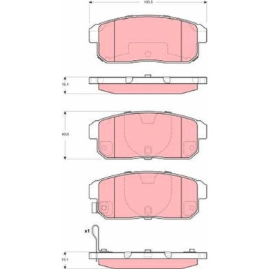 TRW Bremsbelagsatz, Scheibenbremse GDB3357 TRW Bremsbelagsatz, Scheibenbremse GDB3357
