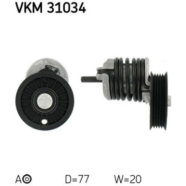 SKF Spannrolle, Keilrippenriemen VKM 31034