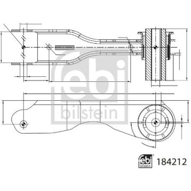 FEBI BILSTEIN 184212 Querlenker, Lenker, Radaufhängung FEBI BILSTEIN 184212 Querlenker, Lenker, Radaufhängung