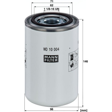Filter, Arbeitshydraulik WD 10 004