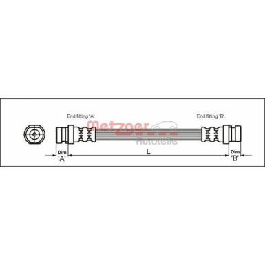 Metzger Bremsschlauch 4111168