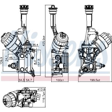 Nissens Ölkühler, Motoröl FIRST FIT 90928