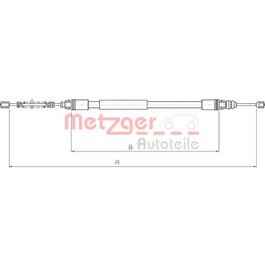 Metzger Seilzug, Feststellbremse 10.4712 Metzger Seilzug, Feststellbremse 10.4712