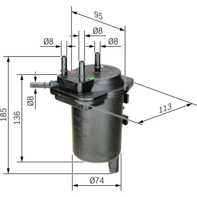 BOSCH Kraftstofffilter 0 450 907 013 BOSCH Kraftstofffilter 0 450 907 013