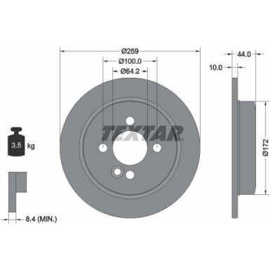 Textar Bremsscheibe PRO 92175003