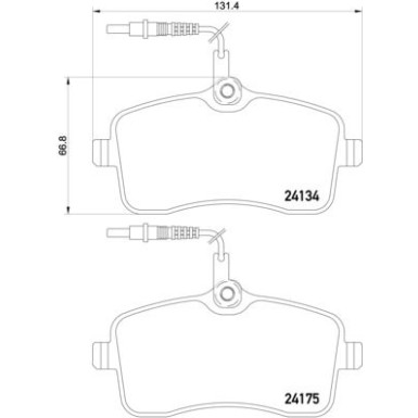 Brembo Bremsbelagsatz, Scheibenbremse PRIME LINE P 61 109