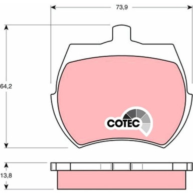 TRW Bremsbelagsatz, Scheibenbremse COTEC GDB332