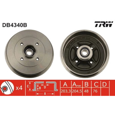 Bremstrommel DB4340B