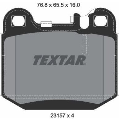 Textar Bremsbelagsatz, Scheibenbremse Q+ 2315702 Textar Bremsbelagsatz, Scheibenbremse Q+ 2315702