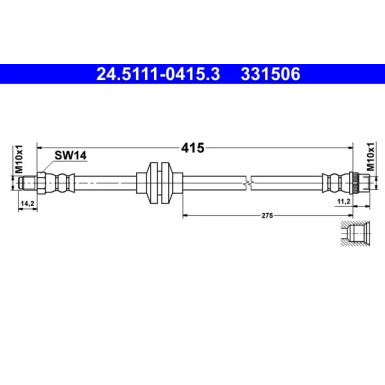 Bremsschlauch 24.5111-0415.3 Bremsschlauch 24.5111-0415.3