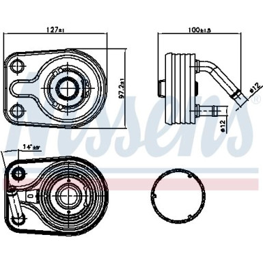 Ölkühler, Motoröl 91163 Ölkühler, Motoröl 91163