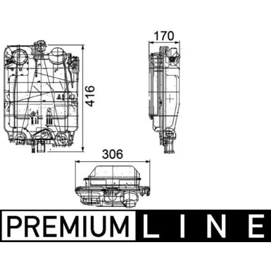 Ausgleichsbehälter, Kühlmittel CRT 102 000P Ausgleichsbehälter, Kühlmittel CRT 102 000P