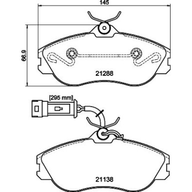 Hella Bremsbelagsatz, Scheibenbremse 8DB 355 017-911