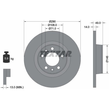 Textar Bremsscheibe 92157100