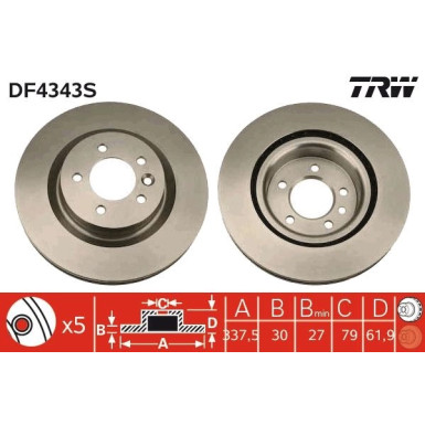Bremsscheibe DF4343S Bremsscheibe DF4343S