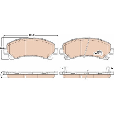 Bremsbelagsatz, Scheibenbremse GDB3545 Bremsbelagsatz, Scheibenbremse GDB3545