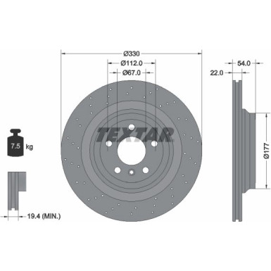 Textar Bremsscheibe PRO+ 92254505