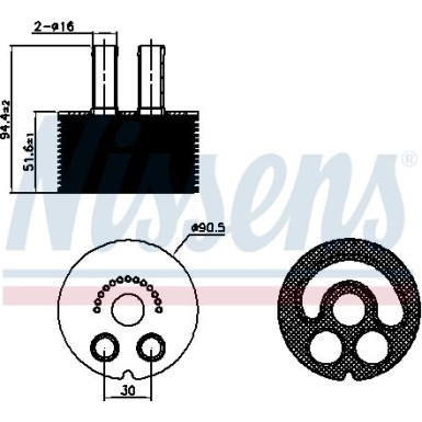 Nissens Ölkühler, Motoröl FIRST FIT 90935
