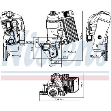 Nissens Ölkühler, Motoröl FIRST FIT 90953