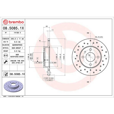Bremsscheibe 08.5085.1X Bremsscheibe 08.5085.1X