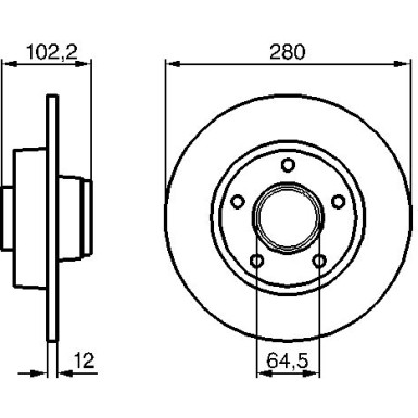 BOSCH Bremsscheibe 0 986 479 144
