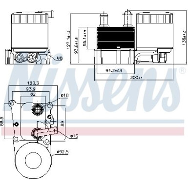 Ölkühler, Motoröl 90696 Ölkühler, Motoröl 90696