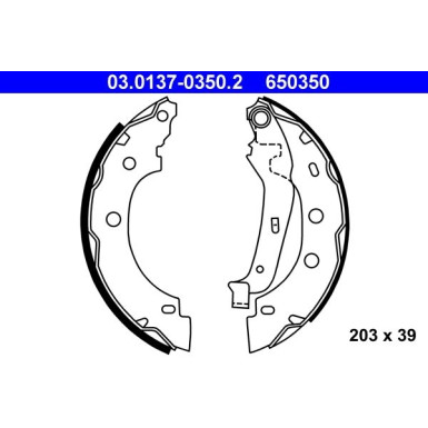 Bremsbackensatz 03.0137-0350.2