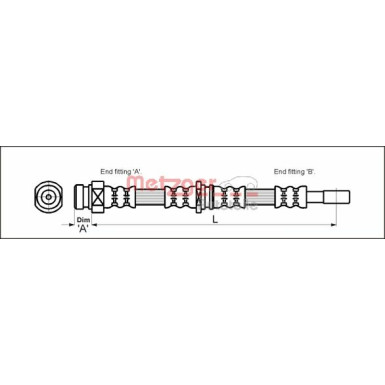Metzger Bremsschlauch 4113315