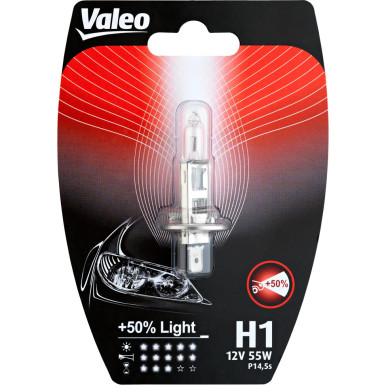 Valeo Glühlampe, Fernscheinwerfer +50% LIGHT 032502