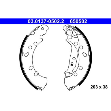 ATE Bremsbackensatz 03.0137-0502.2 ATE Bremsbackensatz 03.0137-0502.2