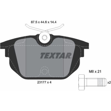 Textar Bremsbelagsatz, Scheibenbremse 2317703