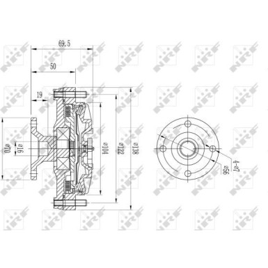 NRF Kupplung, Kühlerlüfter 49614