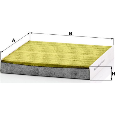 MANN-FILTER FP 21 003 Innenraumfilter FreciousPlus Aktivkohlefilter mit Polyphenol, antibakteriell, Feinstaubfilter (PM 2.5)