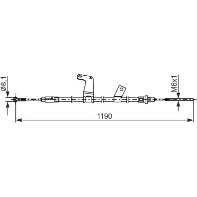BOSCH Seilzug, Feststellbremse 1 987 482 834 BOSCH Seilzug, Feststellbremse 1 987 482 834