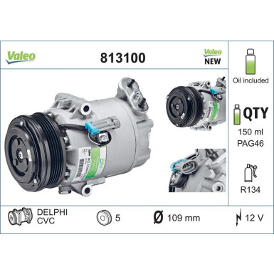 Valeo Kompressor, Klimaanlage VALEO CORE-FLEX 813100