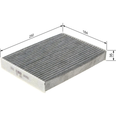 BOSCH 1 987 435 556 Innenraumfilter FILTER+pro BOSCH 1 987 435 556 Innenraumfilter FILTER+pro