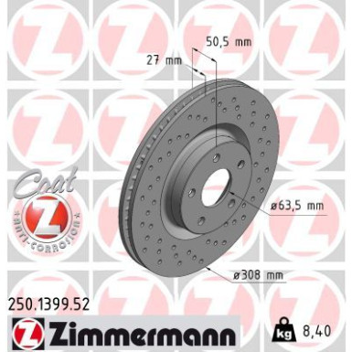 Bremsscheibe 250.1399.52 Bremsscheibe 250.1399.52