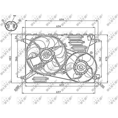 Lüfter, Motorkühlung 47754 Lüfter, Motorkühlung 47754