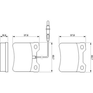 BOSCH Bremsbelagsatz, Scheibenbremse 0 986 494 000