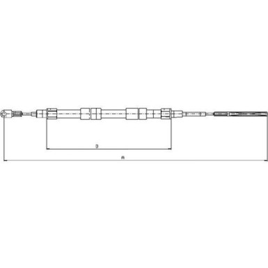 Textar Seilzug, Feststellbremse 44008500 Textar Seilzug, Feststellbremse 44008500